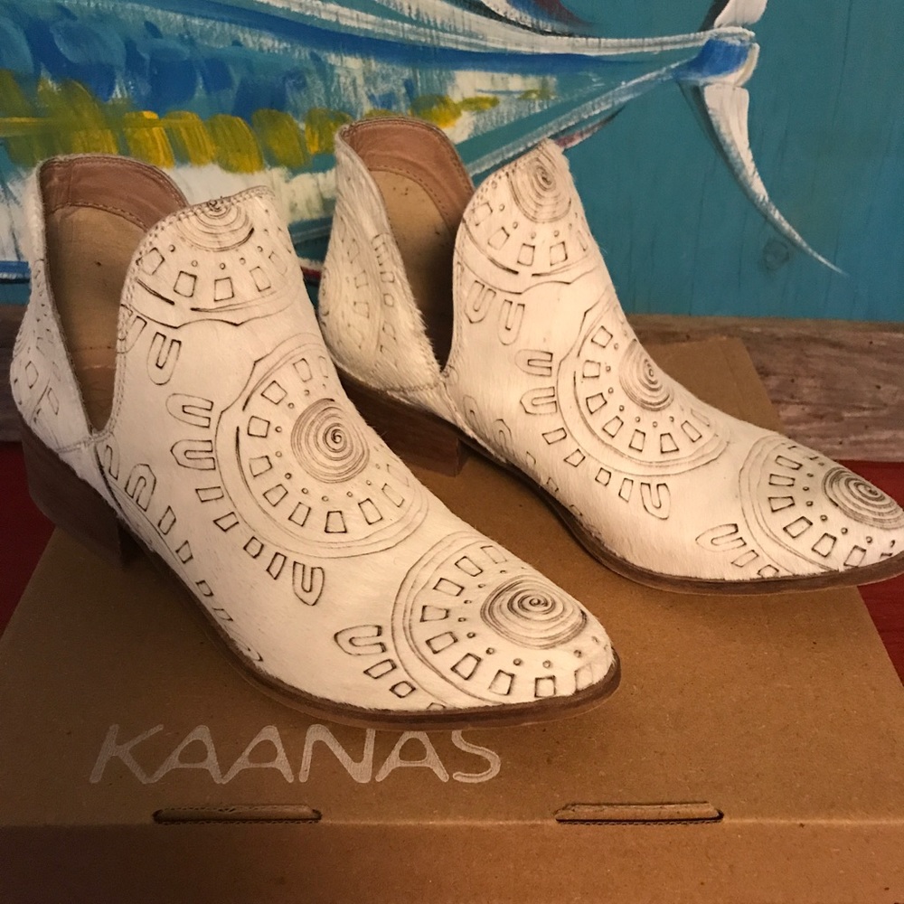 White booties anthropolie